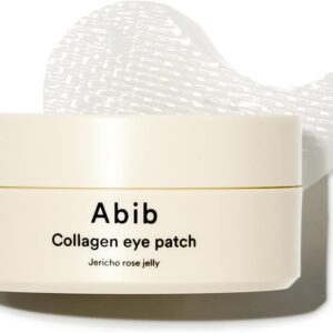 Abib Collagen Peptide Eye Patches for Wrinkles & Fine Line with Jericho Rose Jelly, 60 Count, Korean Skin Care